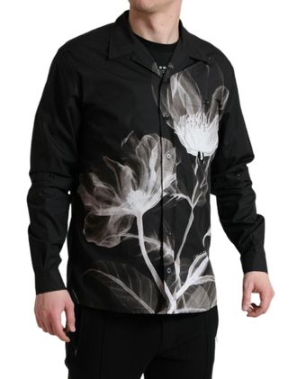 Dolce & Gabbana X-Ray Floral Print Shirt - Black