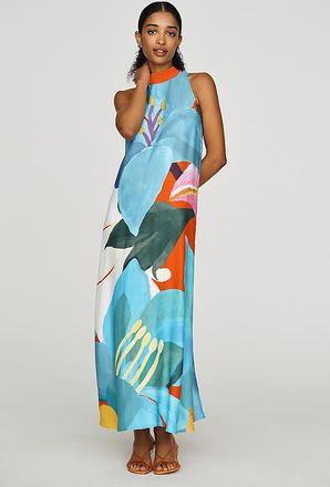 Anthropologie Farm Rio Halter Maxi Dress