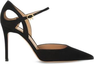 Gianvito Rossi Charlotte Pump in Black Suede at Nordstrom, Size 35.5
