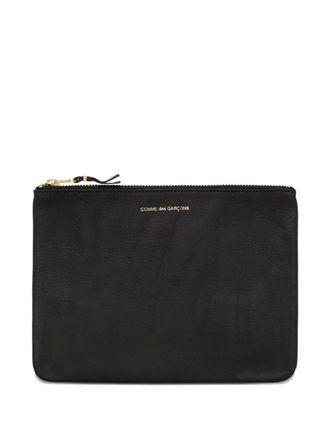 Comme Des Gar&ccedil;ons zip logo wallet - Black