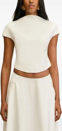 Cult Gaia T-shirt crop Virginiana - Bianco