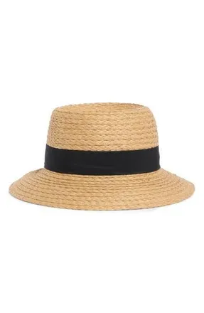 Nine West Grosgrain Bow Cloche in Tan at Nordstrom Rack