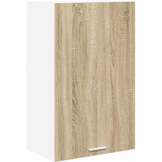 vidaXL Hanging Cabinet Riga Sonoma Oak and White 50 x 31 x 80 cm vidaXL