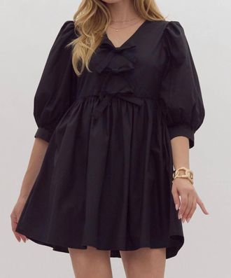 Entro On Occasion Bow Dress In Black