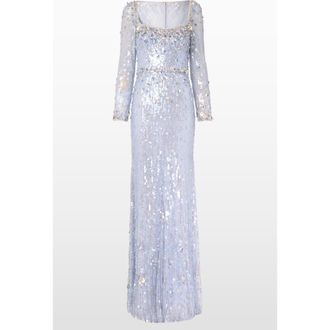 Jenny Packham Kestra sequin-embellished maxi dress in Iris at Nordstrom, Size 10 Uk