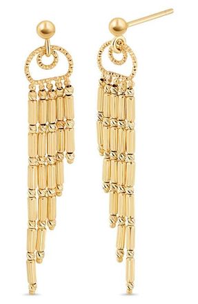 Bony Levy 14K Gold Beaded Fringe Drop Earrings in 14K Yellow Gold at Nordstrom