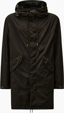 C.P. Company Mens Flatt Nylon Goggle Parka - Black - Size: 40/Regular