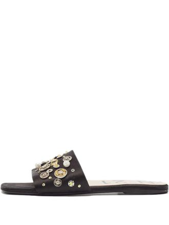 N&deg;21 satin embellished sandals - Black