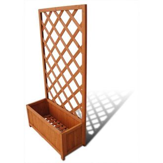vidaXL Trellis Planter 70 x 30 x 135 cm vidaXL
