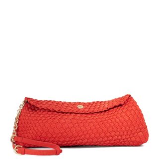 Dune London Womens Accessories Encourage - Woven Clutch With Cross Body Strap - Red - One Size