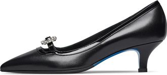 Loriblu Jewel Decollete - Dames - Pumps - Zwart - 35 EU - Leer - Schoenen