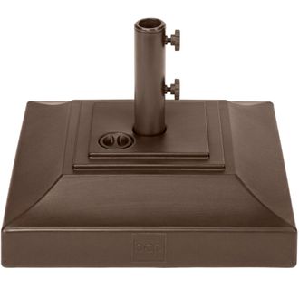 Best Choice Products Fillable Plastic Patio Umbrella Base Stand, Pole Holder w/ Adjustment Knob, Pyramid Design - Brown
