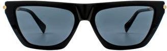 AllSaints Minka 54mm Cat Eye Sunglasses in Gloss Black at Nordstrom Rack