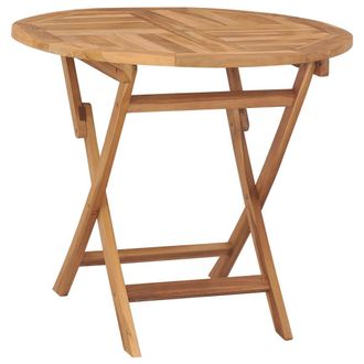 vidaXL Mesa De Jard&iacute;n Plegable Madera De Teca Maciza 85x76 Cm Vidaxl