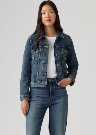 Levi's Jeansjacke LEVIS ORIGINAL TRUCKER, Damen, Gr. XS (34), select us trucker, Web, Obermaterial: 98% Baumwolle, 2% Elasthan, figurbetont kurz, 1-Knopf-Man