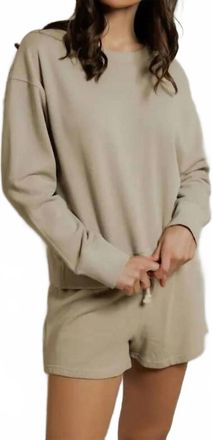 perfectwhitetee Tyler Pullover Sweatshirt In Driftwood