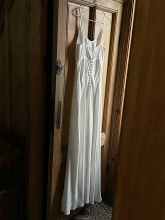 Envie de Fraise Umstands-Hochzeitskleid aus Cr&ecirc;pe ENVIE DE FRAISE, Hochzeits-Capsule wollwei&szlig;