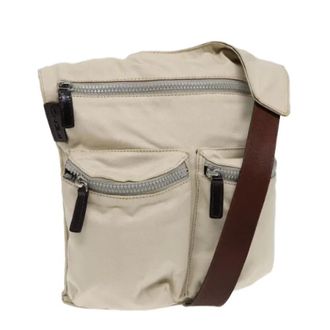 Fendi Pre-owned Cross Body Bags, female, Beige, Size: ONE SIZE Pre-owned Vintage Canvas Shoulder Bag
