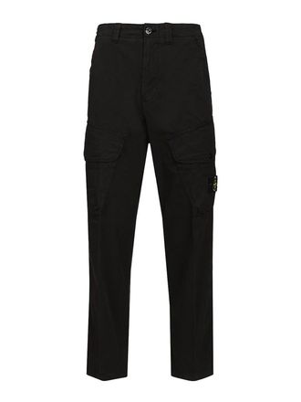 Stone Island Stretch Organic Cotton Twill Cargo Trousers