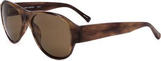 Linda Farrow DRIES VAN NOTEN DVN32 C7 Mens Sunglasses Brown Size 57