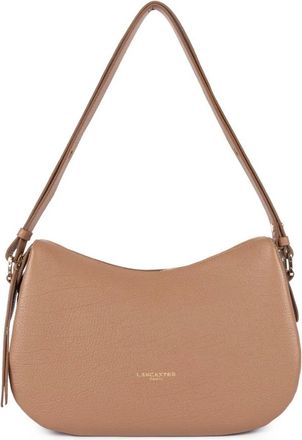 Lancaster Sac besace Zipp&eacute; M Dune - Dames - Schoudertassen - Bruin - ONE Size - Leer - Tassen