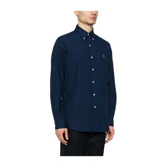 Polo Ralph Lauren Casual Shirts, male, Blue, Size: 2XL Pony Button-Down Shirt