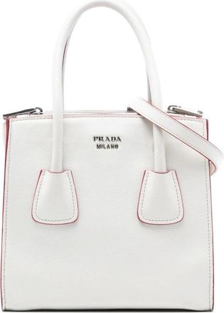Prada Pre-owned Handbags, female, White, Size: ONE SIZE Pre-owned Leather Handbag