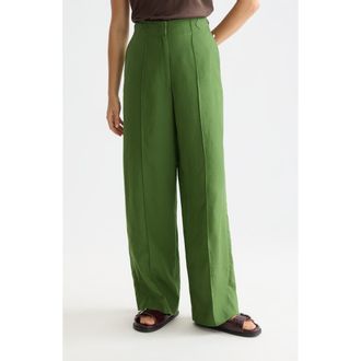Scotch & Soda Lou High Rise Wide Leg Pants in Garden Green at Nordstrom, Size 26 X 30