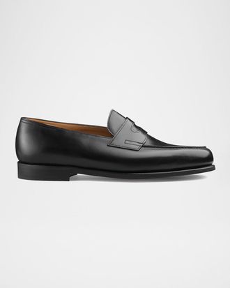 John Lobb Men & apos;s Iconic Leather Penny Loafers