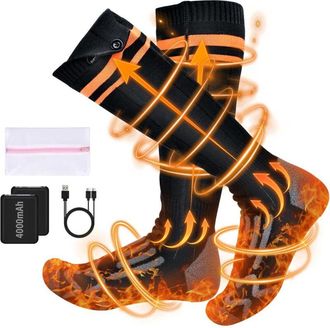 OEM Calcet&iacute;n Calefactable, Calcetines Calefactables Recargables De 4000 Mah Con 4 Temperaturas, Calze Riscaldanti Lavable Para Caza En Invierno/esqu&iacute;/cicl