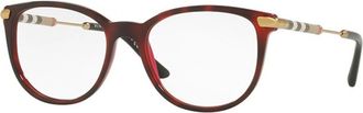 Burberry Leather Check Collection Brilmonturen - unisex - Brillen - Bruin - 51 MM - Accessoires