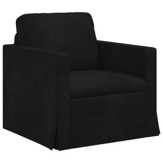 vidaXL Sof&aacute; Negro 78 X 78 X 80 Cm Terciopelo Vidaxl