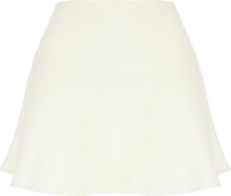 Gucci Wollen boucl&eacute; minirok - Dames - Korte rokken - Wit - S - Wol - Rokken