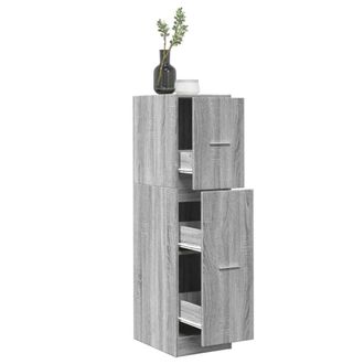 Berkfield Home Apothecary Cabinet Grey Sonoma 30x41x118 cm Engineered Wood | Size: 30 x 41 x 118 cm