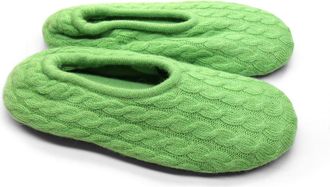 Portolano Mini Cable Knit Slippers in Citrine at Nordstrom Rack, Size Medium