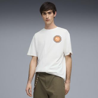 Puma T-shirt Sunset Drive dal taglio morbido da uomo, Abbigliamento, Bianco, XXL