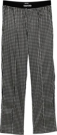 Tom Ford Pyjamabroek met stippen - Zwart