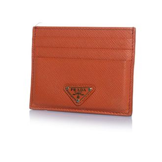 Prada Prada, saffiano leren kaartenhouder in oranje