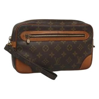 Louis Vuitton Pre-owned Clutches, female, Brown, Size: ONE SIZE Pre-owned Monogram Clutch