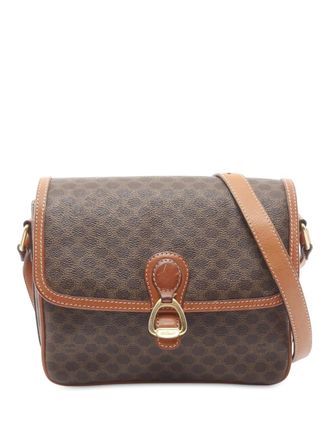 Celine 2000-2010 Macadam Coated Canvas crossbody bag - Brown