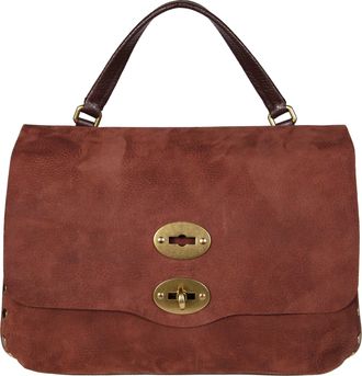 Zanellato Medium Brown Postina Jones Nubuck Handbag