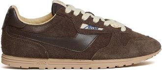Autry Windspin Low Sneakers In Suede/Ebony Leather