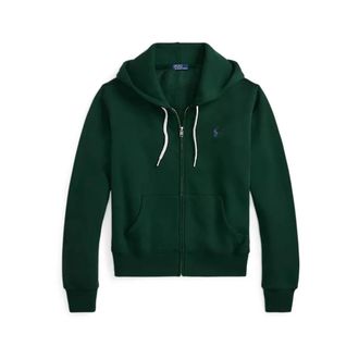 Polo Ralph Lauren Full-zip Hoodie - Dames - Vesten met rits - Groen - XS - Katoen - Hoodies & sweatvesten