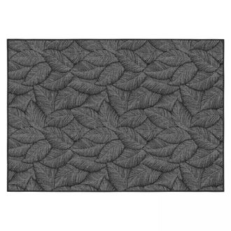 Oviala Alfombra de exterior de polipropileno de 200 x 290 cm en negro