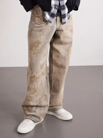 Amiri Classic Low Two-Tone Perforated Leather and Mesh Sneakers