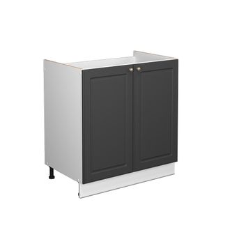 Vicco Armario Bajo Para Fregadero Fame-line, Antracita-oro, 80 Cm Sin Encimera