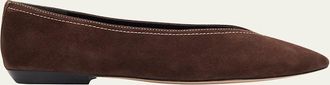 Veronica Beard Bancroft Suede Ballerina Flats