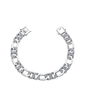 Rachel Glauber Plated Cz Link Chain Bracelet