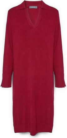 Elena Miro Kleedjes, Dames, Rood, XS, Polyester, Viscose Yarn Jurk