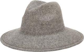 San Diego Hat Company Rhinestone Trim Knit Fedora in Grey at Nordstrom Rack